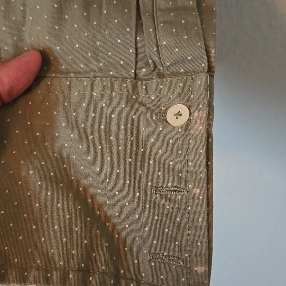 Dockers Olive Green Dot Button Down Long Sleeve Shirt Size Medium - Picture 5 of 9